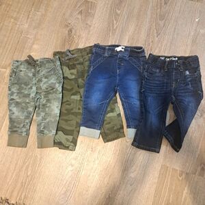 12 months Jeans and Camo pants